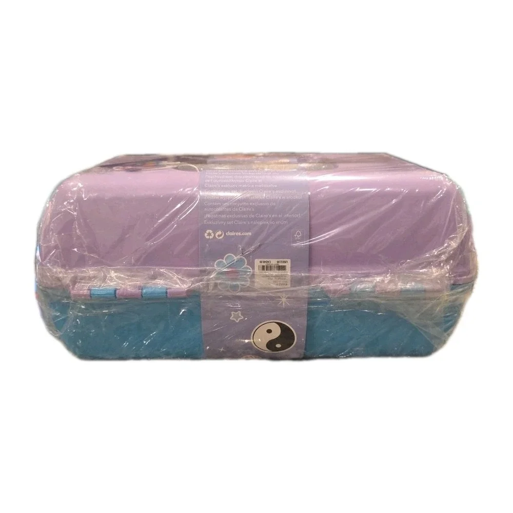 NEW Claire's Caboodles On The Go Girl Makeup‎ Organizer Case Seafoam Lavender
